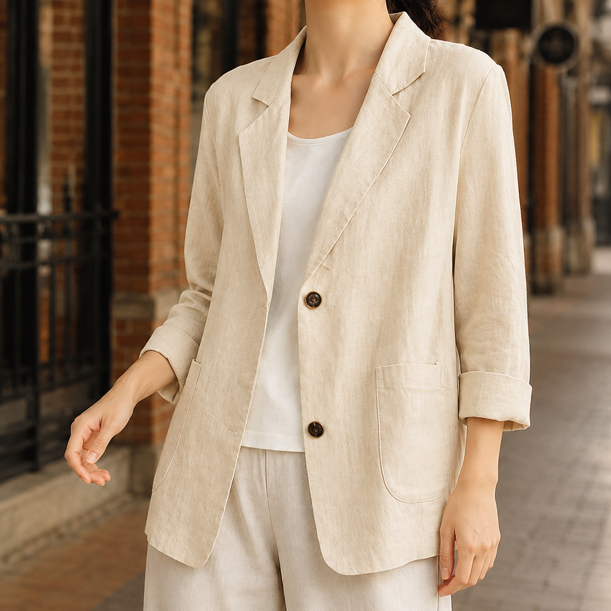 Damen Blazer Relaxed Fit Business Freizeit