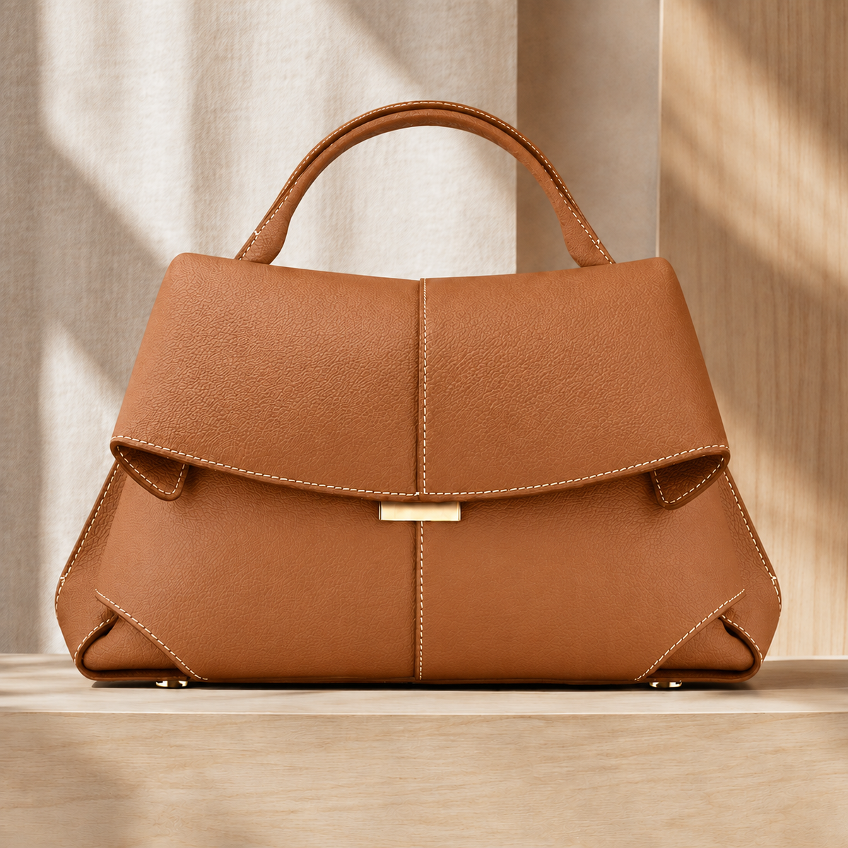 Damen Handtasche Matera | Modell mit Überschlagklappe und Henkel