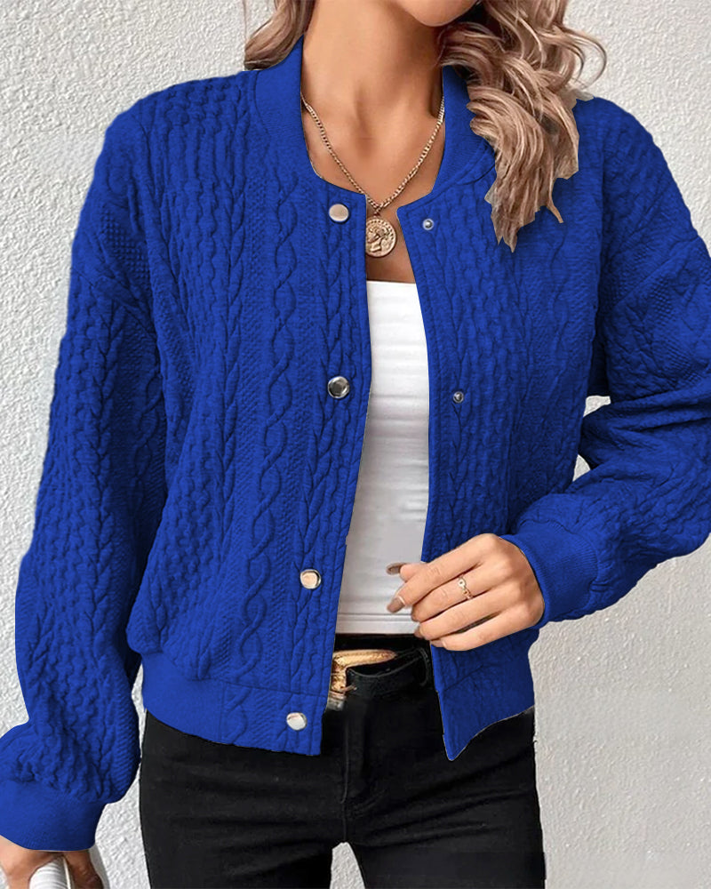 Damen Cardigan mit Strukturmuster – Slim Fit