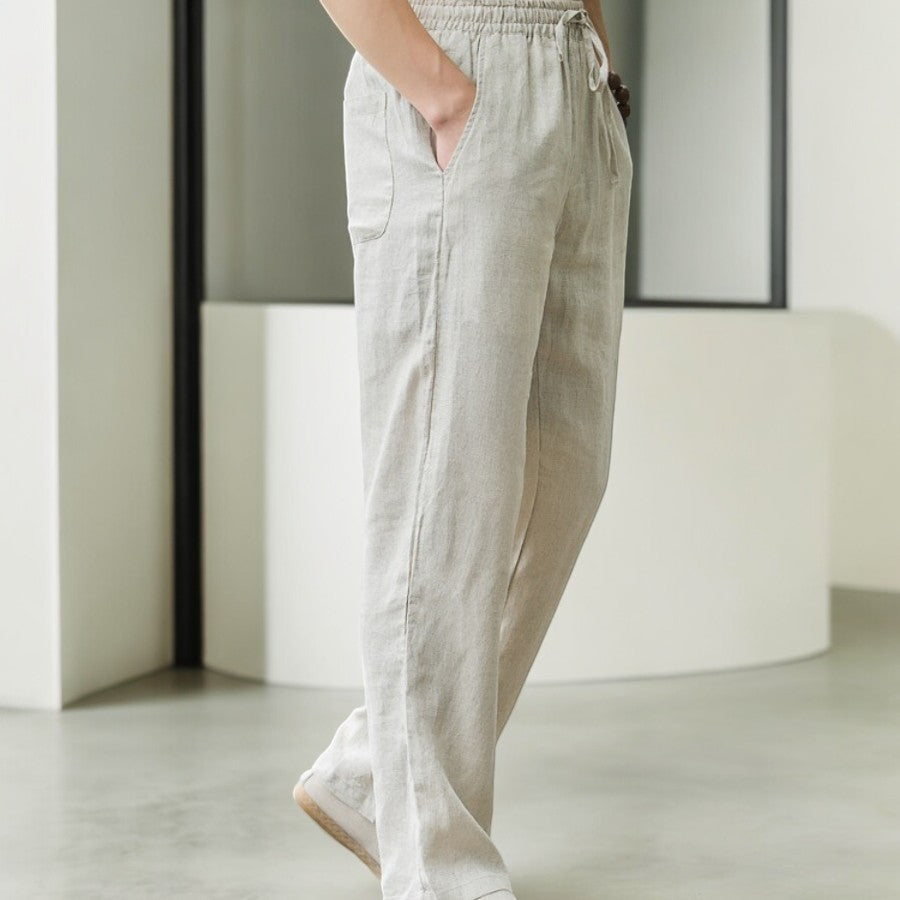 Palmara Hose aus Leinen mit elastischem Bund