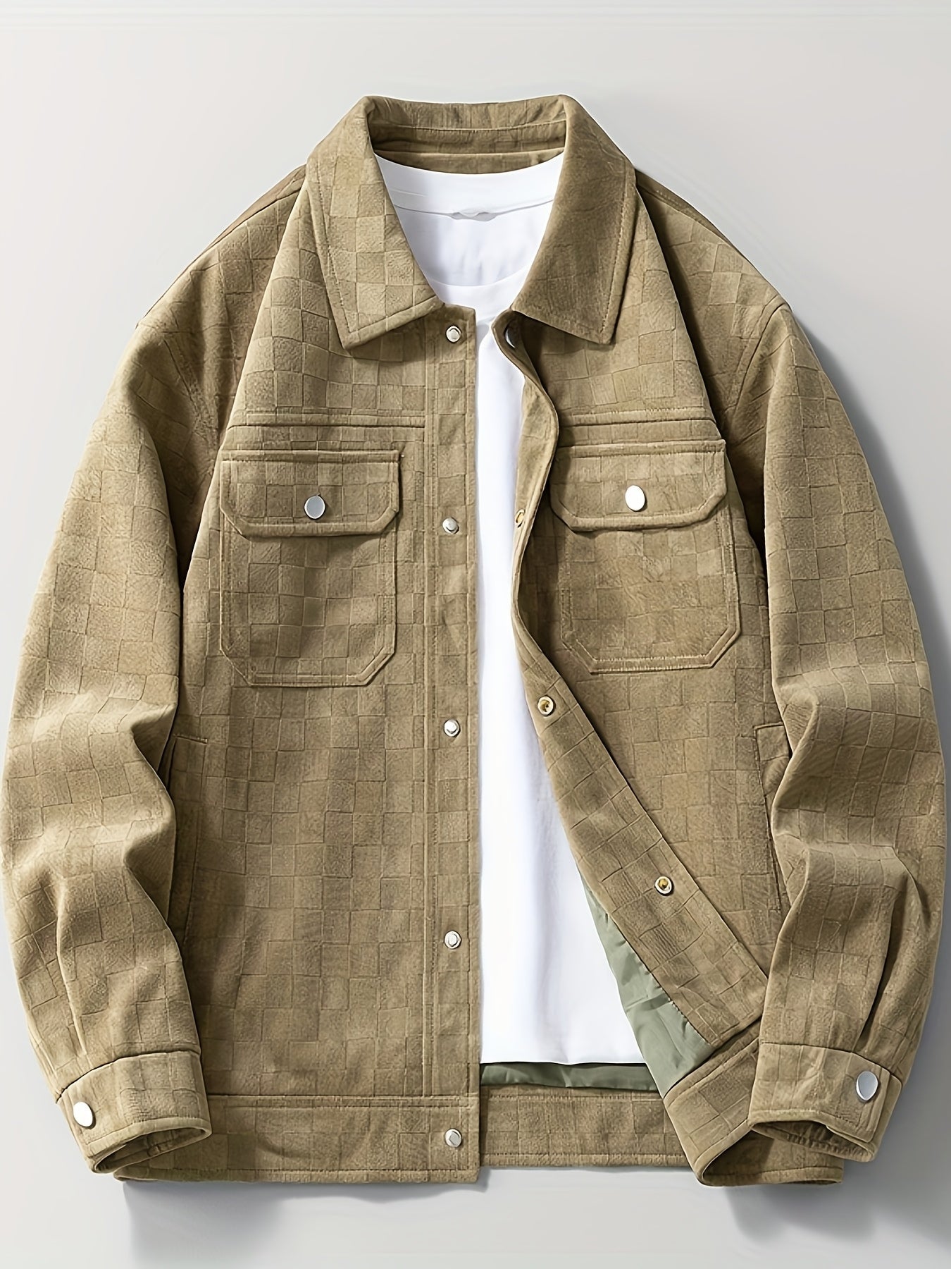 Mavrick Karierte Wildlederjacke