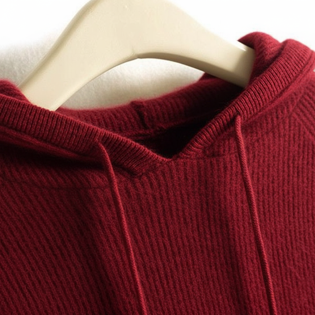 Damen Hoodie mit Rippbund