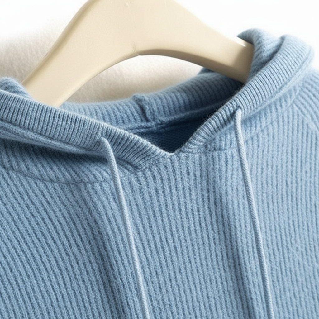 Damen Hoodie mit Rippbund