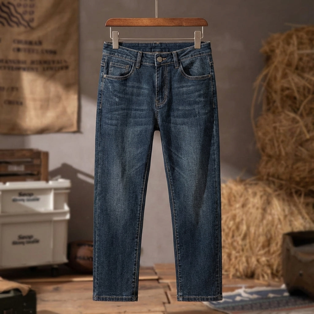 Mercer Straight-Fit Jeans aus Stretch-Denim