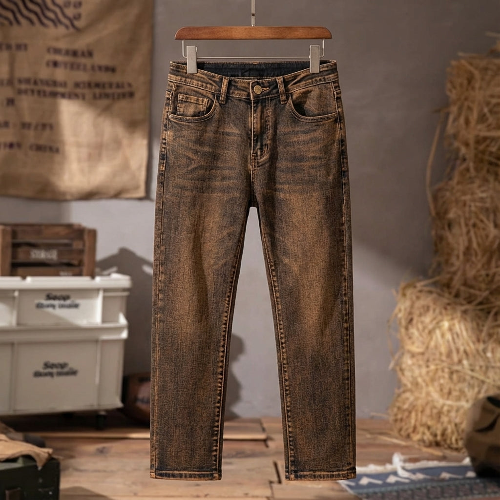 Mercer Straight-Fit Jeans aus Stretch-Denim