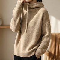 Damen Hoodie mit Kordelzug-Kapuze und lockerer Passform