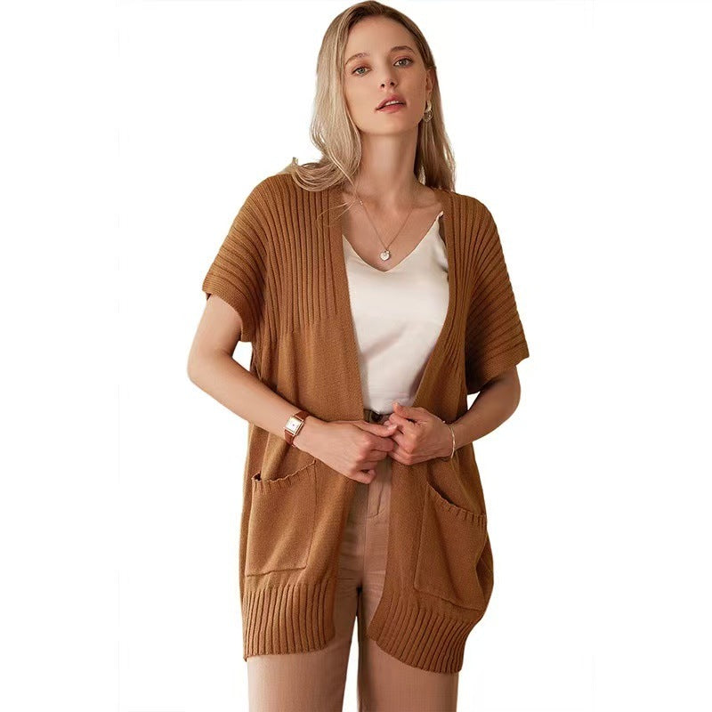 Damen Cardigan offener Schnitt – Relaxed Fit, Casual
