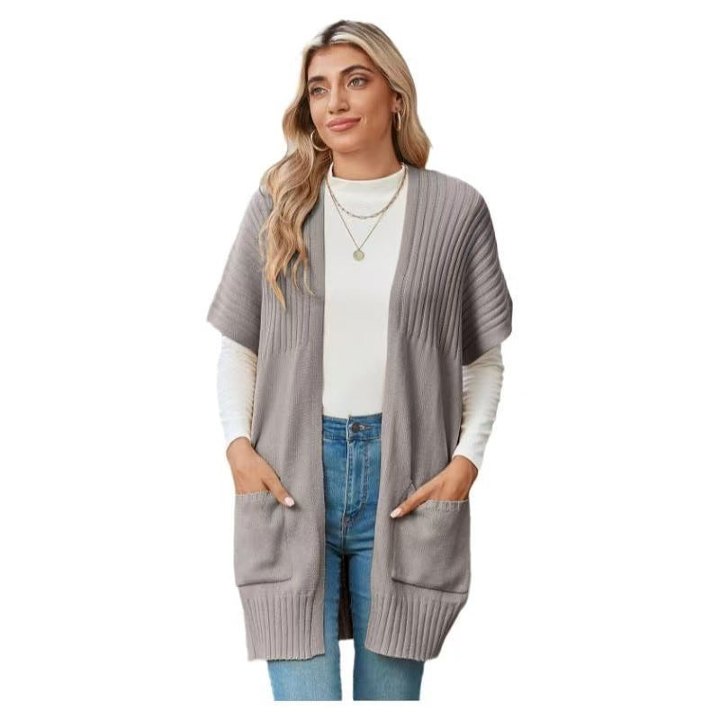 Damen Cardigan offener Schnitt – Relaxed Fit, Casual