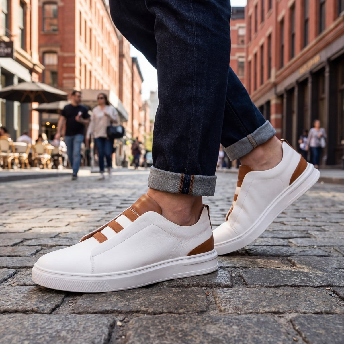 Herren Sneaker mit Ziernähten und Stretch-Schnürung