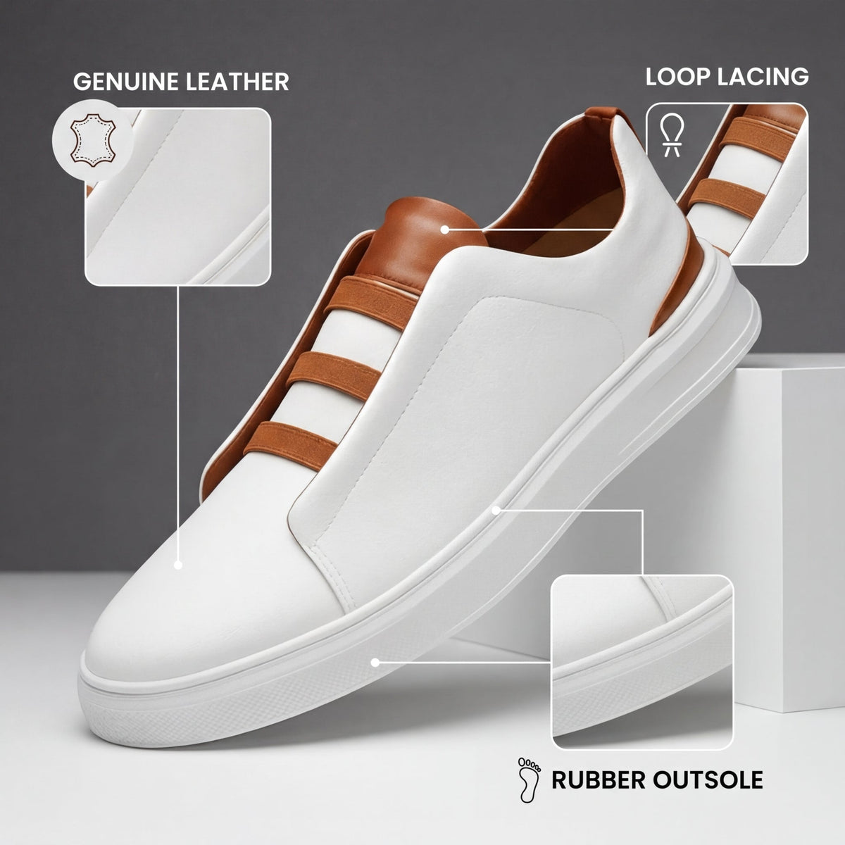 Herren Sneaker mit Ziernähten und Stretch-Schnürung