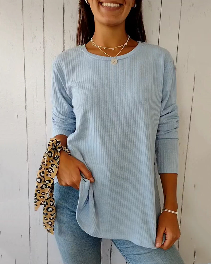 Damen Langarmshirt Regular Fit Lässig Alltag