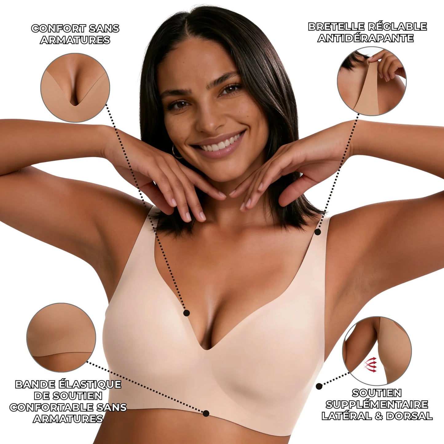 Damen BH Bügellos Komfort Fit Alltag bequem