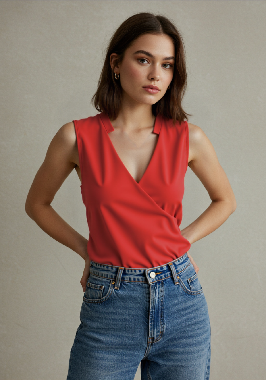 Damen Ärmelloses Top Slim Fit Elegant Sommer Freizeit