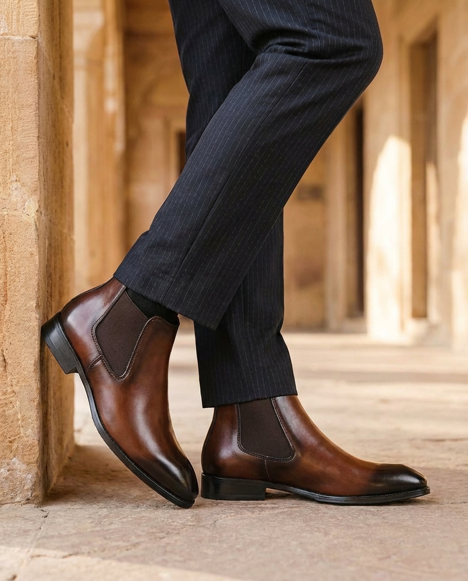 Herren Chelsea Boots mit robuster Profilsohle