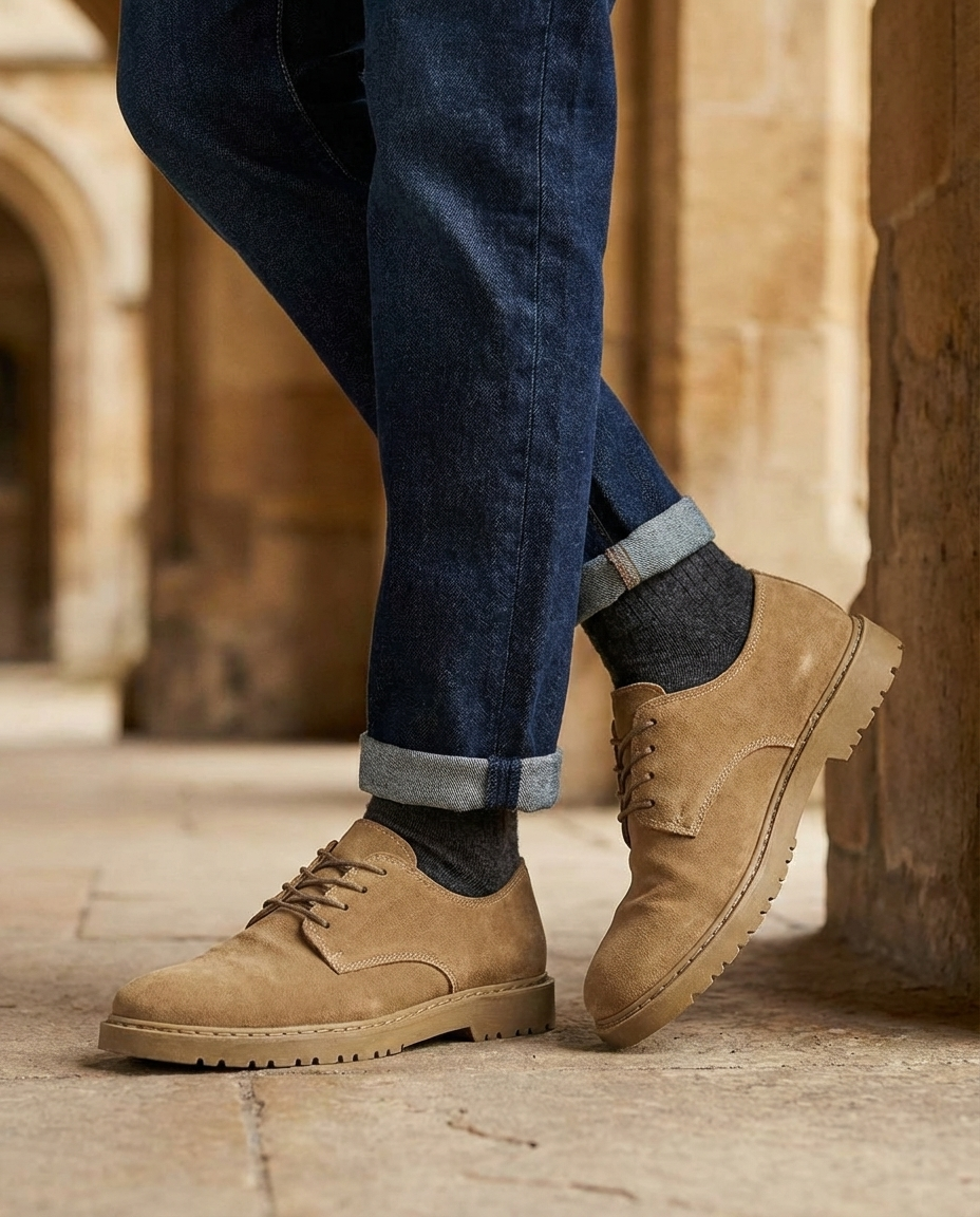 Herren Chukka Boots in Wildlederoptik mit Schnürung
