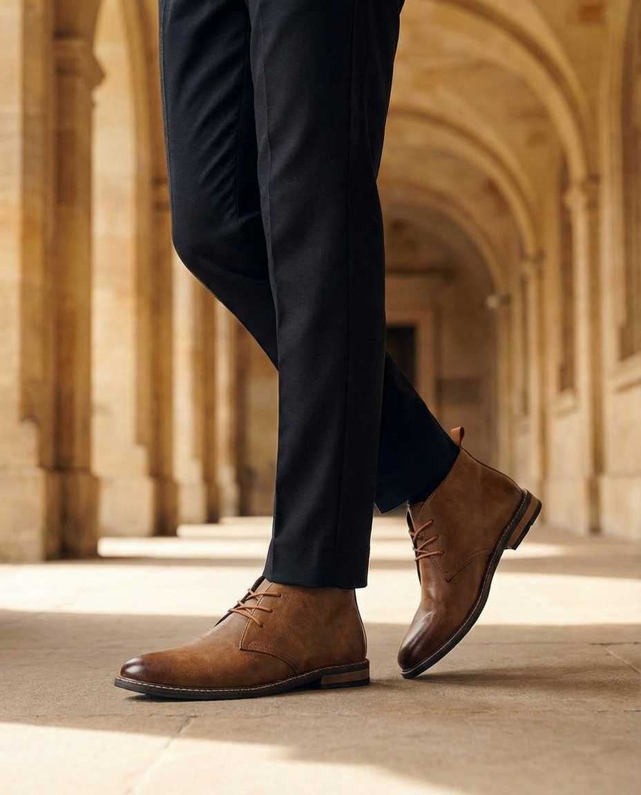 Herren Chukka Boots in Lederoptik