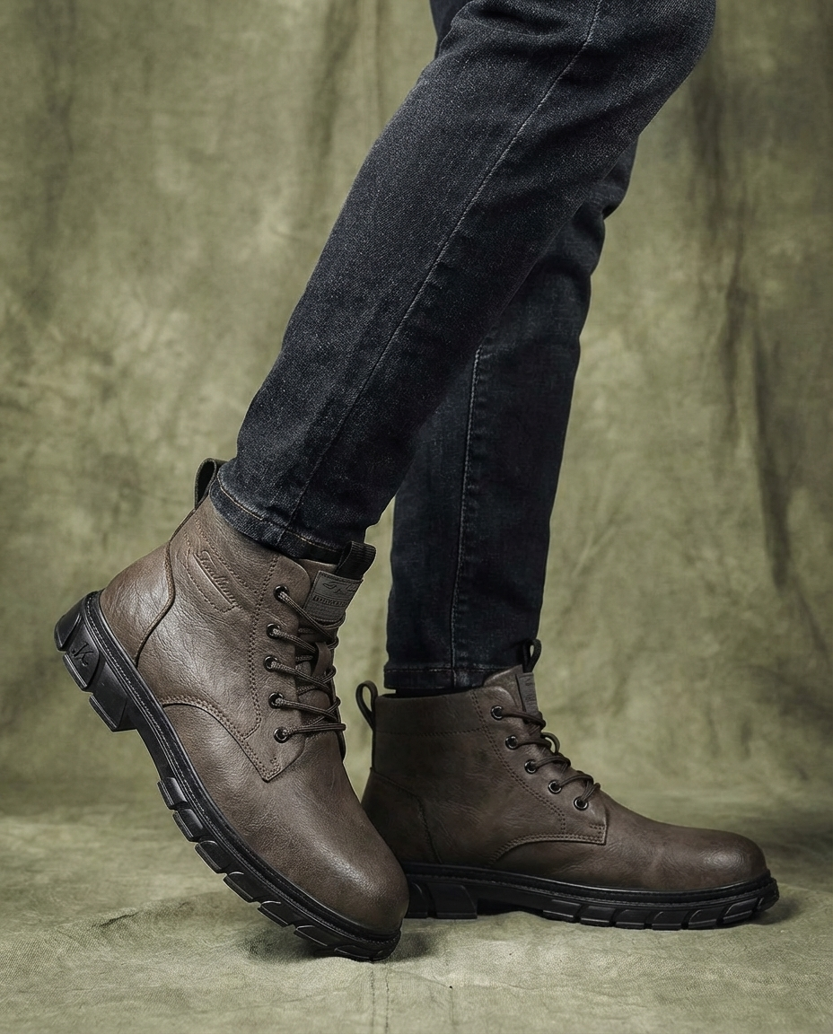 Herren Schnürstiefel mit Profilsohle