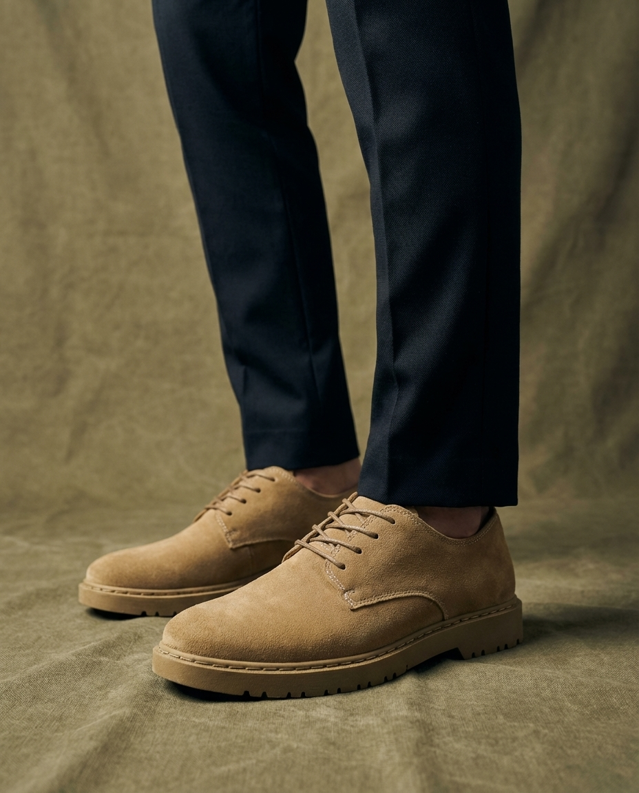 Herren Chukka Boots in Wildlederoptik mit Schnürung