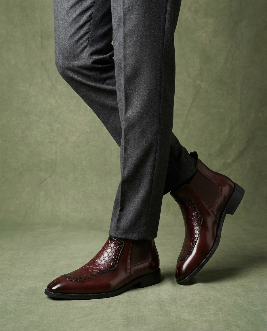 Herren Chelsea Boots in polierter Optik