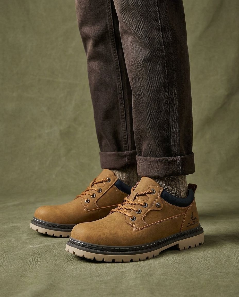Herren Stiefel mit D-Ring-Schnürung