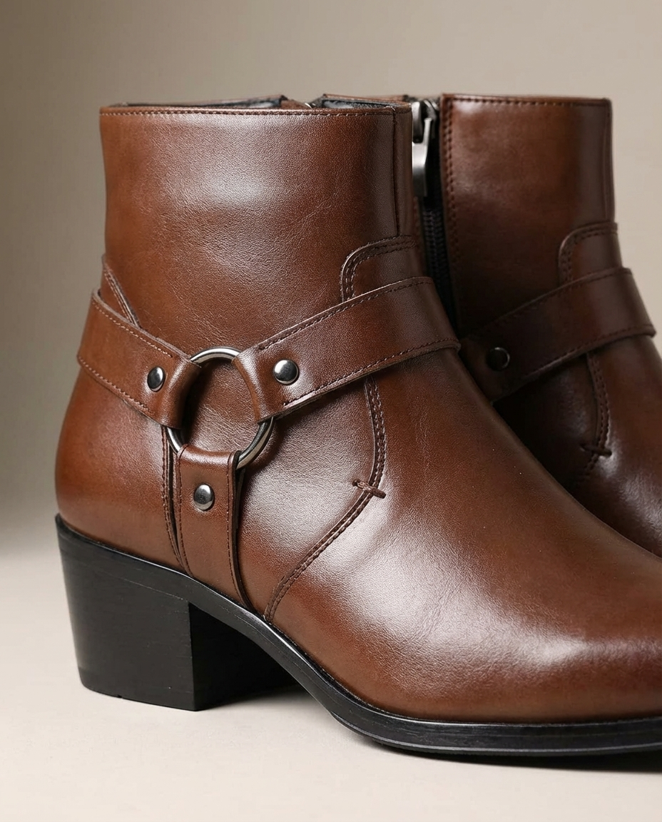 Herren Stiefeletten in Lederoptik mit Zipper