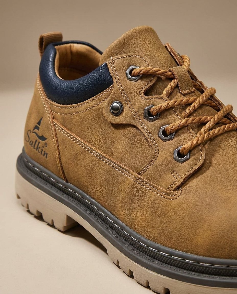 Herren Stiefel mit D-Ring-Schnürung