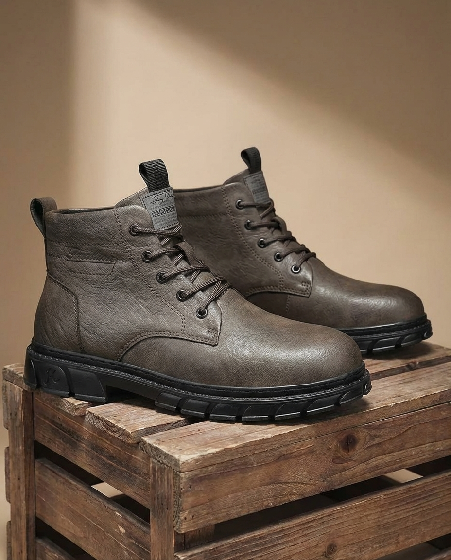 Herren Schnürstiefel mit Profilsohle