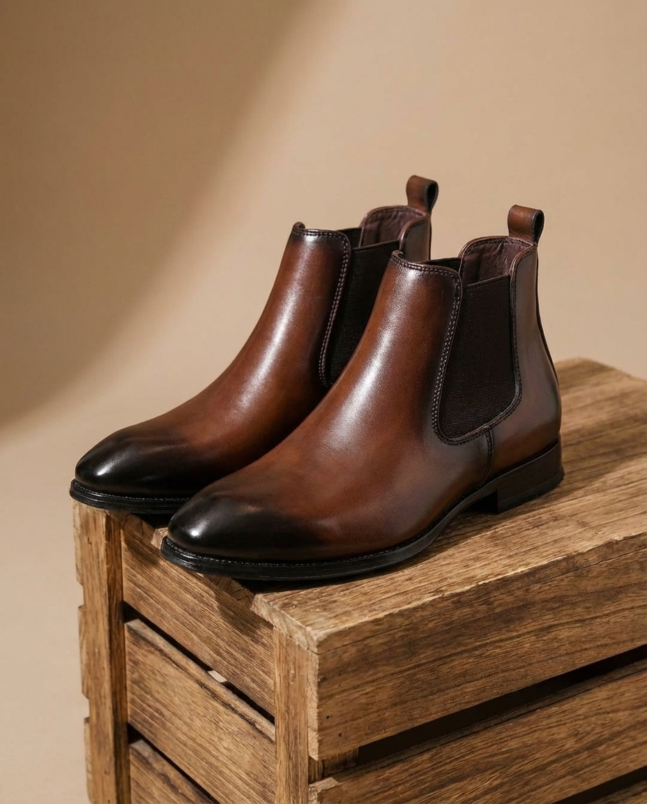 Herren Chelsea Boots mit robuster Profilsohle