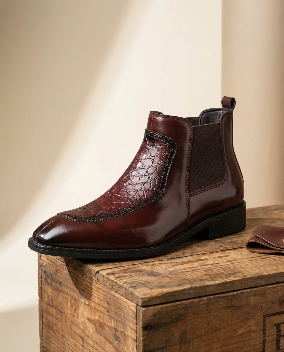 Herren Chelsea Boots in polierter Optik