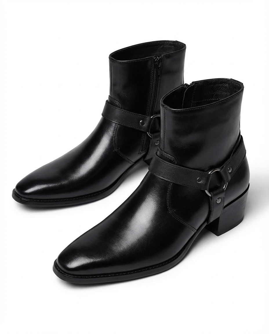 Herren Stiefeletten in Lederoptik mit Zipper