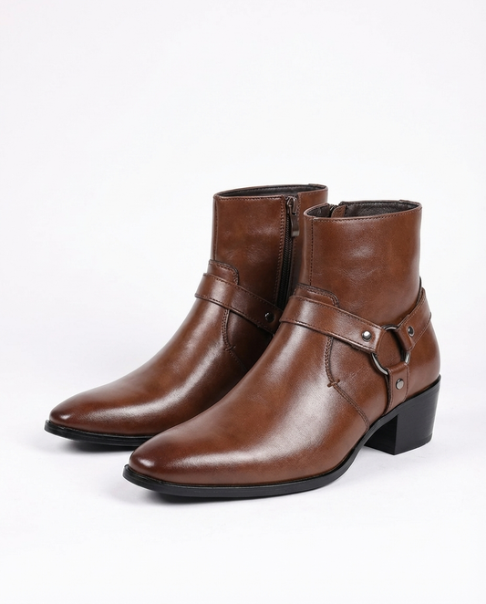 Herren Stiefeletten in Lederoptik mit Zipper