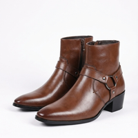 Herren Stiefeletten in Lederoptik mit Zipper