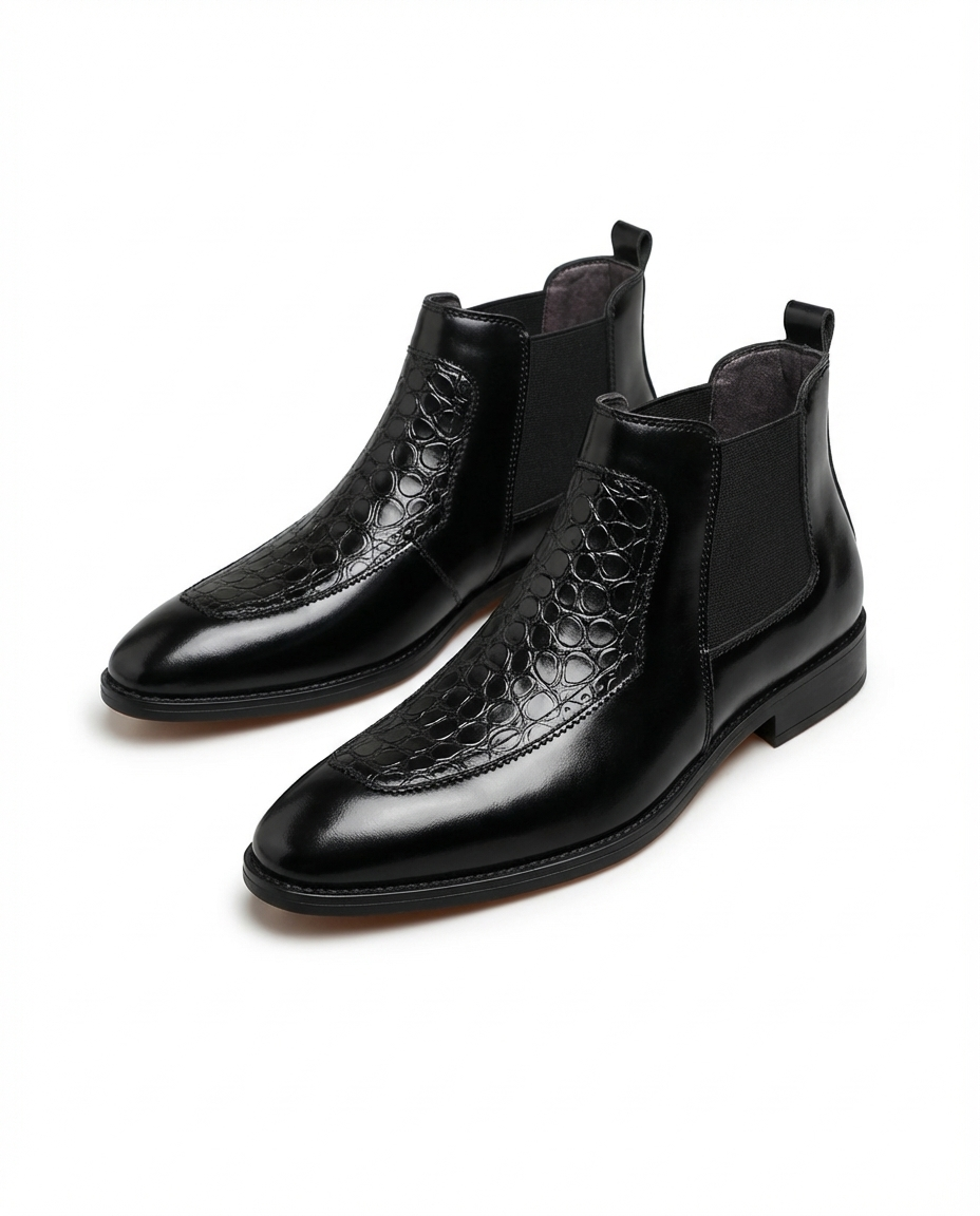 Herren Chelsea Boots in polierter Optik