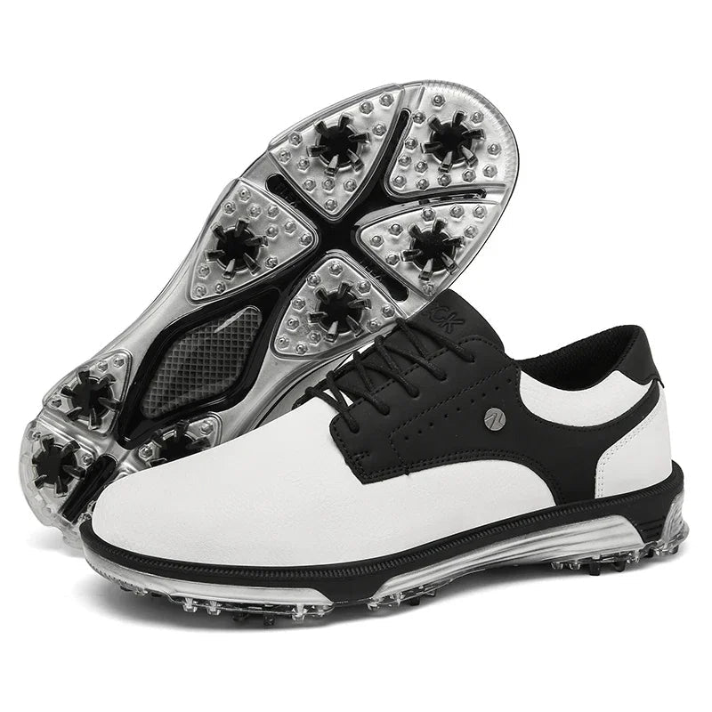 Herren Golfschuh mit Profilsohle und wasserabweisendem Design