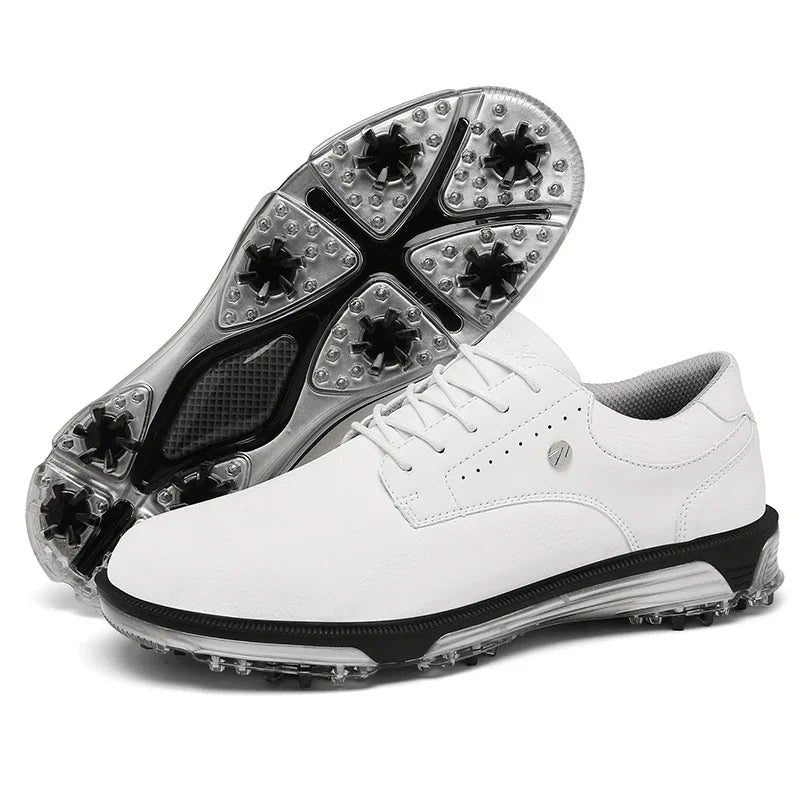Herren Golfschuh mit Profilsohle und wasserabweisendem Design