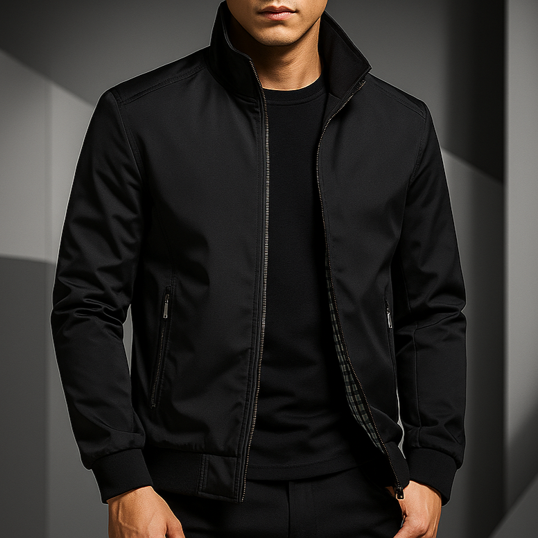 Herren Windjacke mit Zip-Taschen und schlanker Passform
