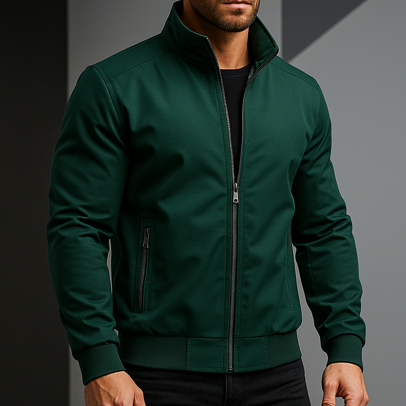 Herren Windjacke mit Zip-Taschen und schlanker Passform
