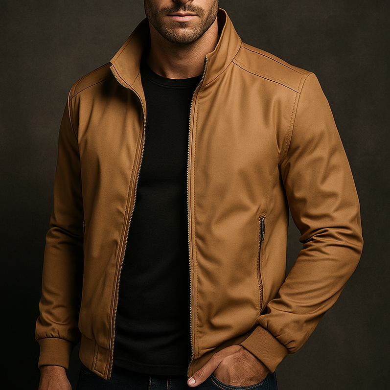 Herren Windjacke mit Zip-Taschen und schlanker Passform
