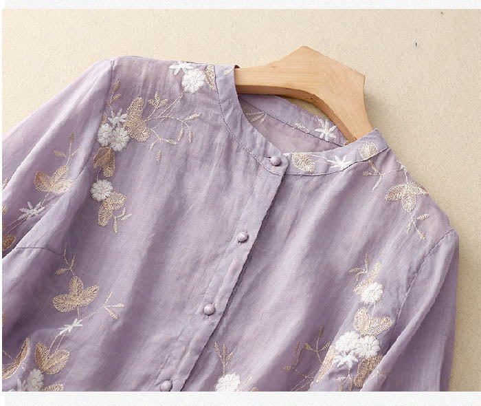 Damen Bluse Regular Fit Casual mit floralem Muster